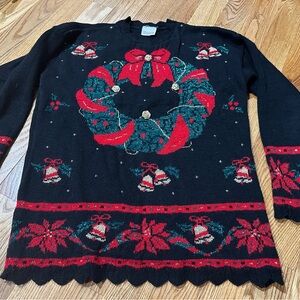 Ugly Christmas sweater Women’s M wreath